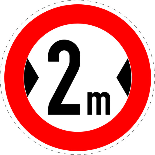 1 Stuk traffic sign "Maximum actual width" – 2-15 cm – LH-Verk-264