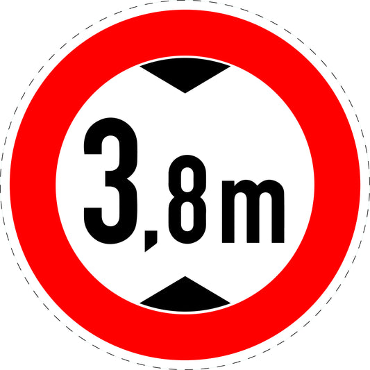 1 Stuk traffic sign "Maximum actual height" – 2-15 cm – LH-Verk-265
