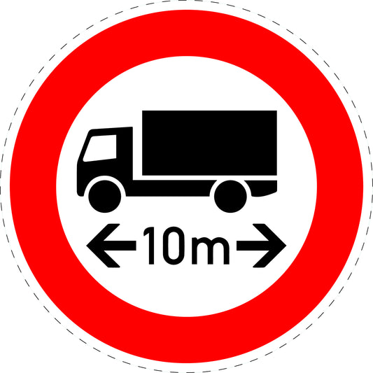 1 Stuk traffic sign "Maximum actual length" – 2-15 cm – LH-Verk-266