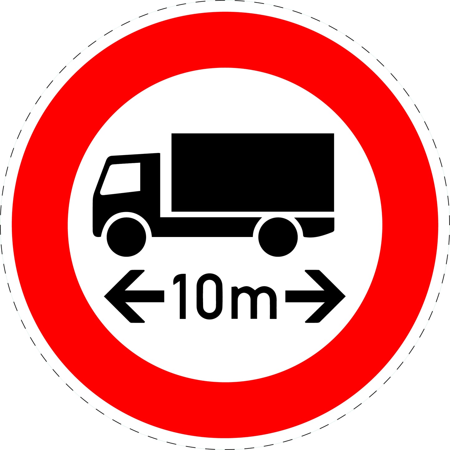 1 Stuk traffic sign "Maximum actual length" – 20-70 cm – LH-Verk-266