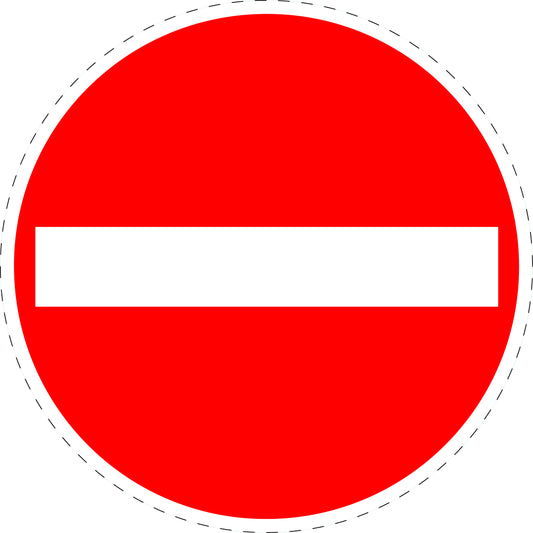 1 Stuk traffic sign "No entry!" – 2-15 cm – LH-Verk-267