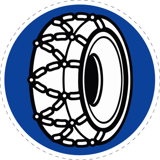 1 Stuk traffic sign "Snow chains required" – 2-15 cm – LH-Verk-268