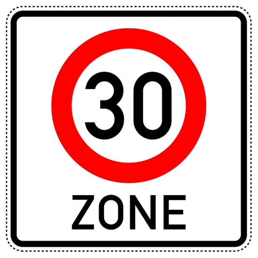 1 Stuk traffic sign "Start of 30 km/h speed zone" – 20-70 cm – LH-Verk-274-1-50
