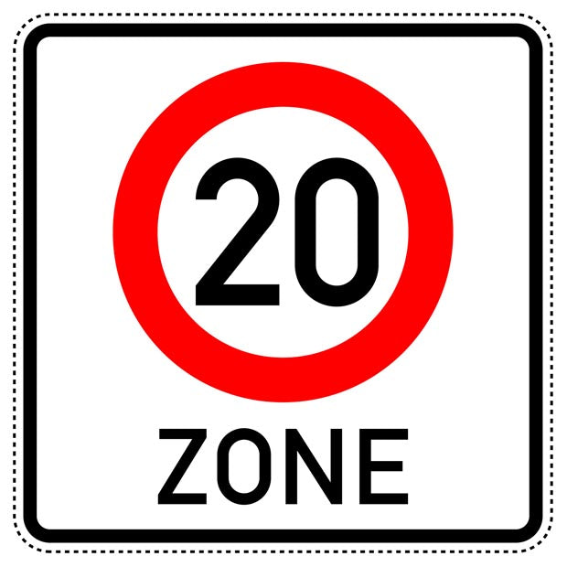 1 Stuk traffic sign "Start of 20 km/h speed zone" – 20-70 cm – LH-Verk-274-1-51