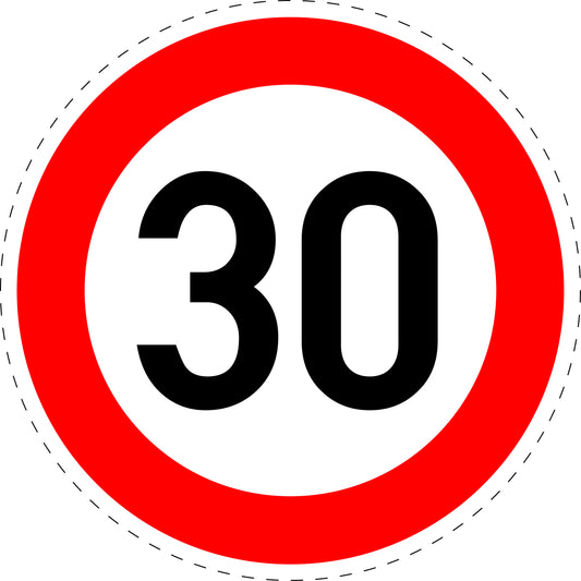 1 Stuk traffic sign "Maximum speed limit 30 km/h" – 20-70 cm – LH-Verk-274-53
