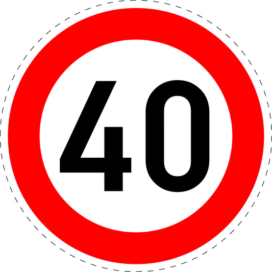 1 Stuk traffic sign "Maximum speed limit 40 km/h" – 20-70 cm – LH-Verk-274-54