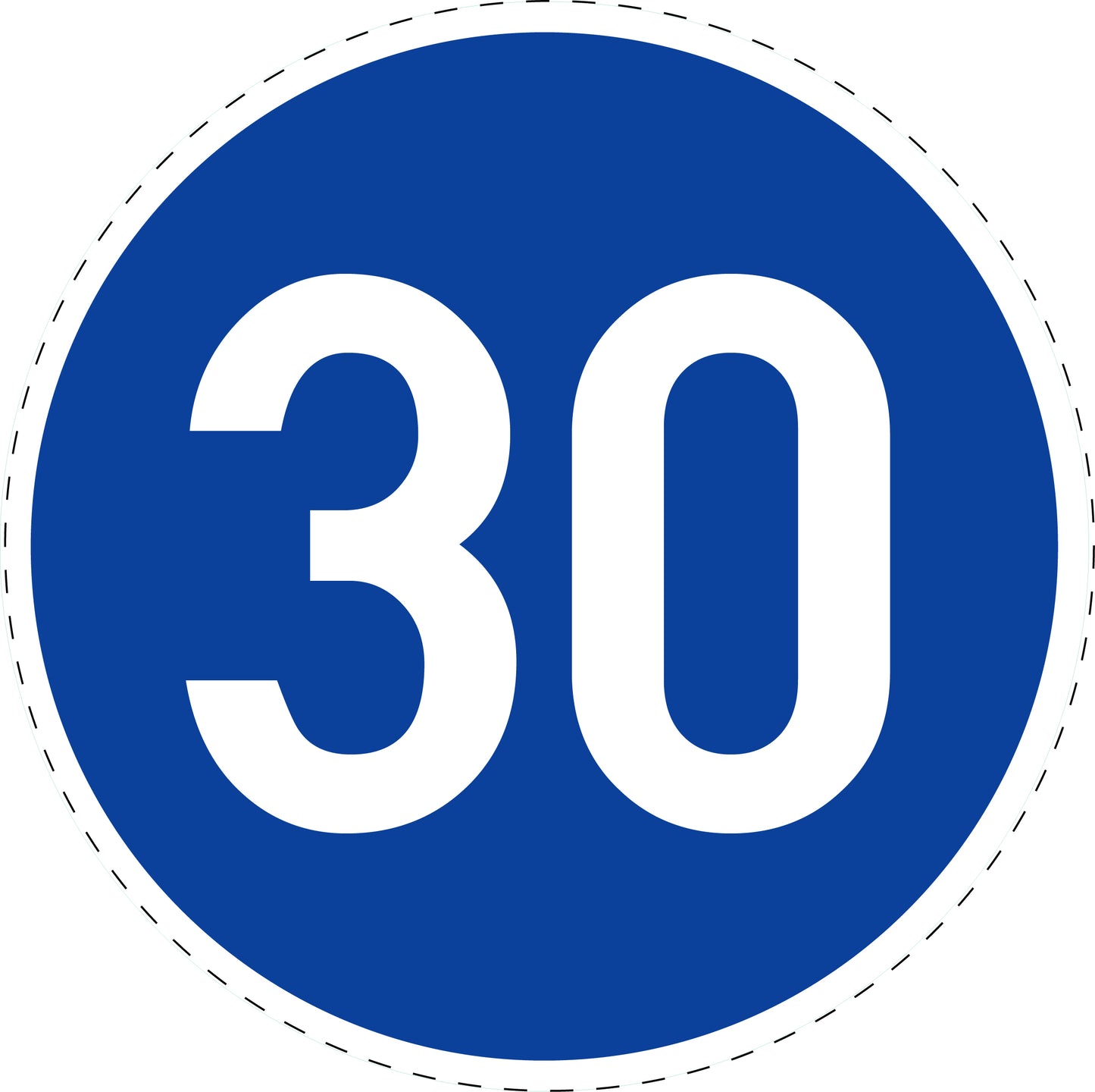 1 Stuk traffic sign "Minimum speed required" – 20-70 cm – LH-Verk-275