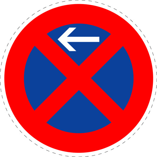 1 Stuk of traffic sign "No stopping (beginning)" left 20–70 cm LH-Verk-283-10