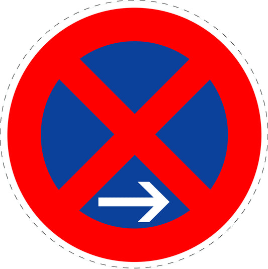 1 Stuk of traffic sign "No stopping" 2-15 cm LH-Verk-283-20