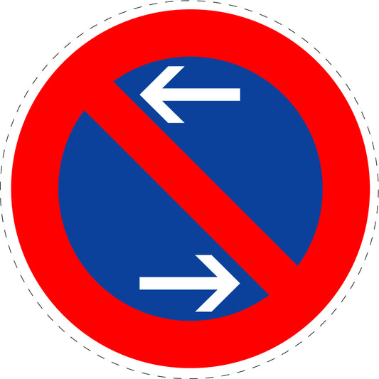 1 Stuk of traffic sign  "No stopping" 2-15 cm LH-Verk-286-30