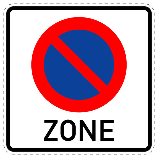 1 Stuk of traffic sign "Start of a restricted no-stopping zone" 2-15 cm LH-Verk-290