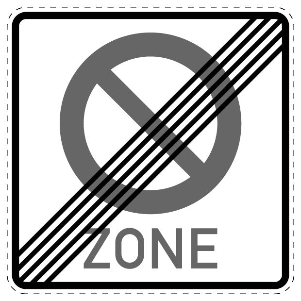 1 Stuk of traffic sign "End of a restricted no-stopping zone" 20–70 cm LH-Verk-292-50