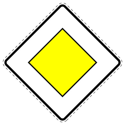 1 Stuk of traffic sign "Priority road" 2-15 cm LH-Verk-306