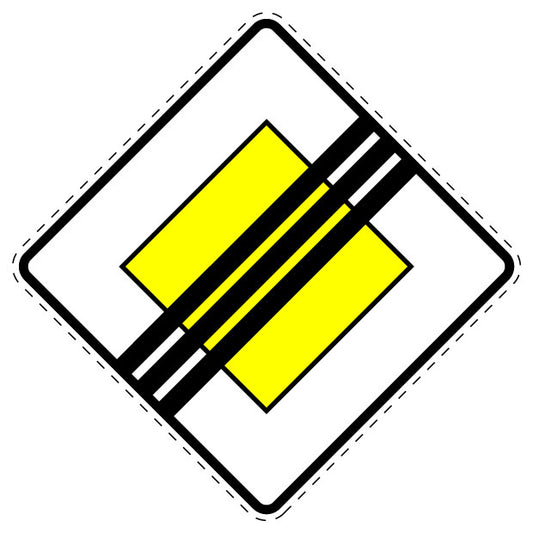 1 Stuk of traffic sign "End of priority road" 20–70 cm LH-Verk-307