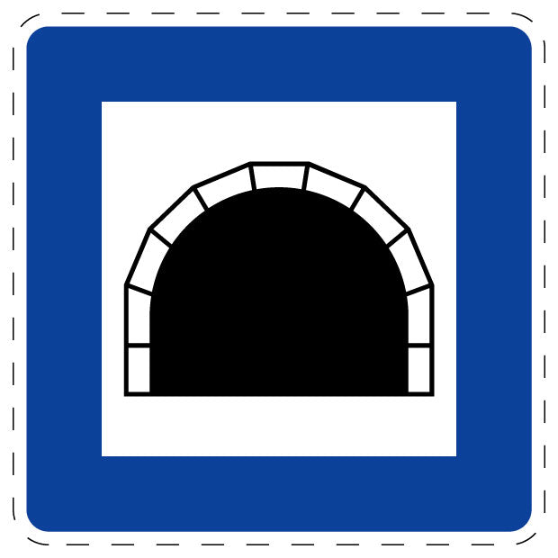 1 Stuk of traffic sign "Tunnel" 2-15 cm LH-Verk-327