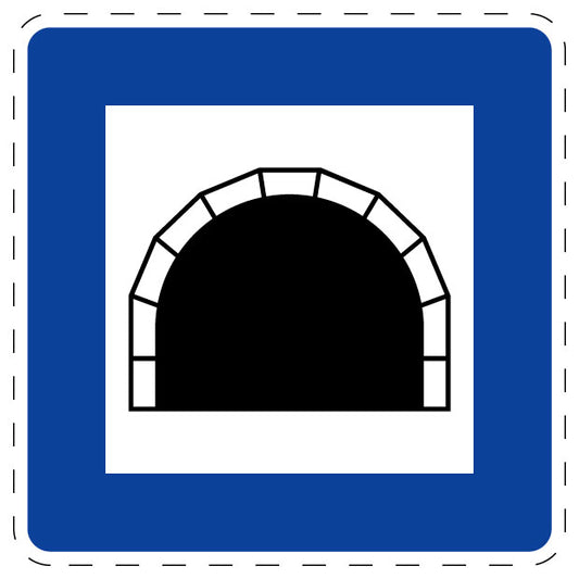 1 Stuk of traffic sign "Tunnel" 2-15 cm LH-Verk-327