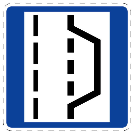 1 Stuk of traffic sign "Emergency stopping and breakdown bay" 2-15 cm LH-Verk-328