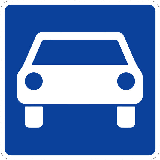 1 Stuk of traffic sign "Motor Vehicle Road" 2-15 cm LH-Verk-331