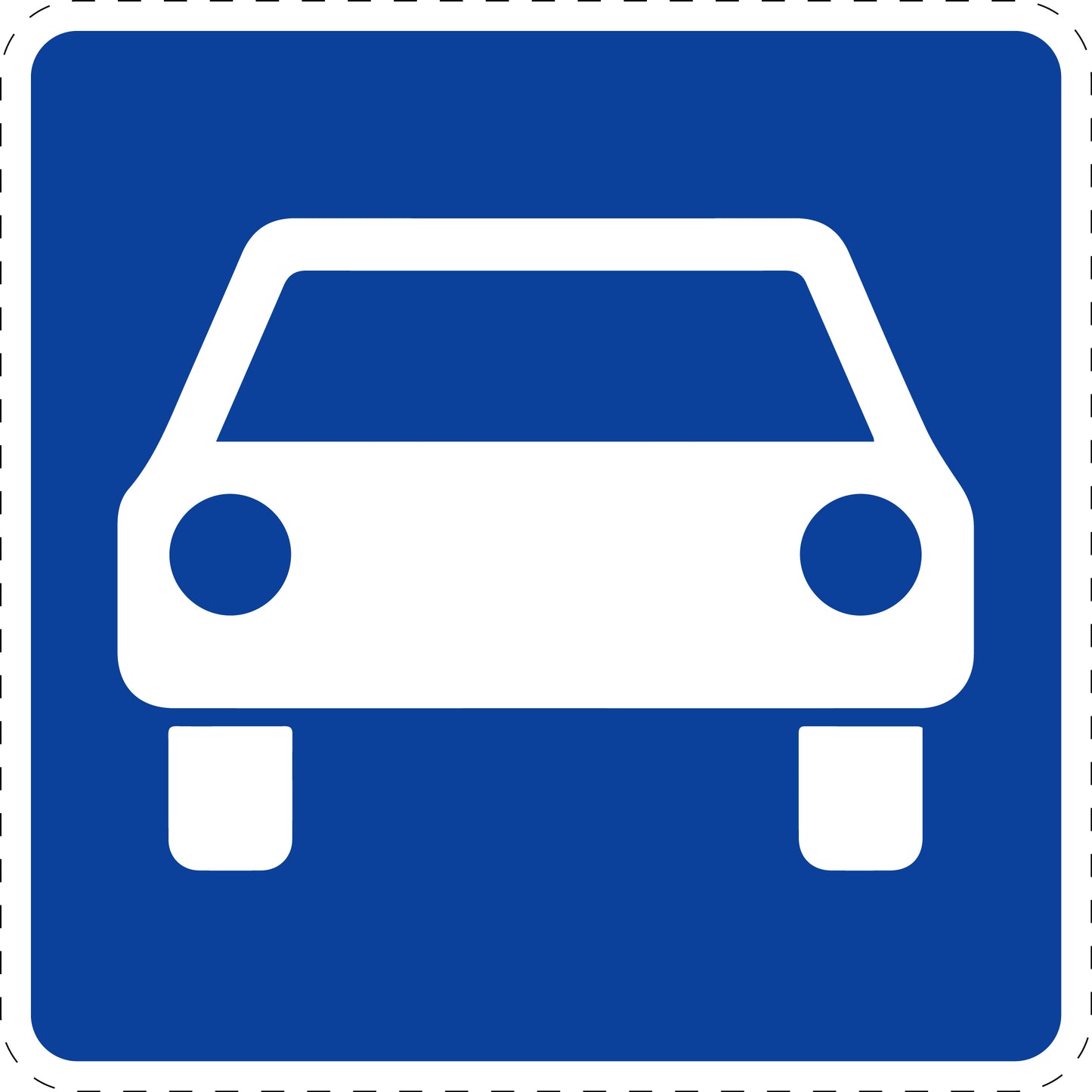 1 Stuk of traffic sign "Motor Vehicle Road" 20–70 cm LH-Verk-331