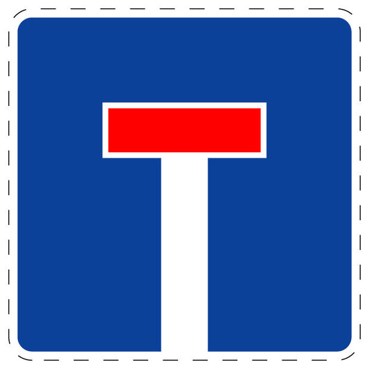 1 Stuk of traffic sign "Dead End" 2-15 cm LH-Verk-357