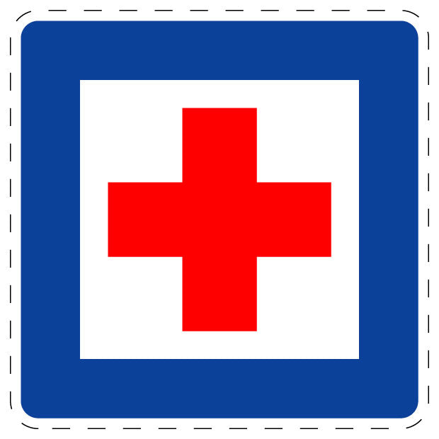 1 Stuk of traffic sign "First Aid" 20–70 cm LH-Verk-358