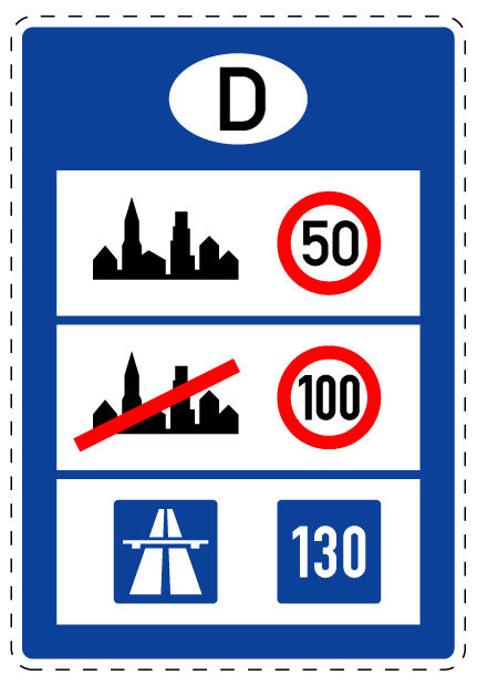 1 Stuk of traffic sign "Information board at border crossing points on other roads" 20-70 cm LH-Verk-393
