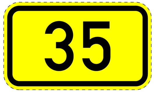 1 Stuk of traffic sign  2-15 cm LH-Verk-401