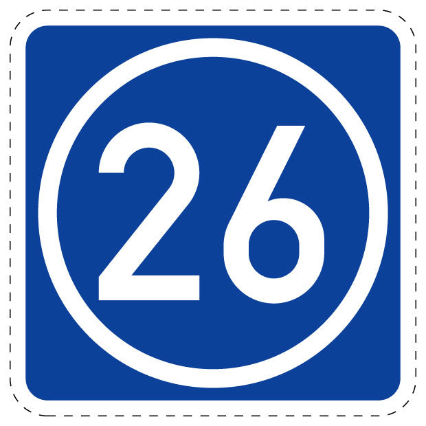 1 Stuk of traffic sign  2-15 cm LH-Verk-406