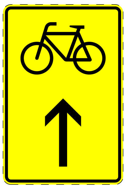 1 Stuk of traffic sign "Bicycle traffic – straight ahead" 2-15 cm LH-Verk-442-30