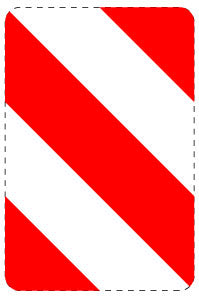 1 Stuk of traffic sign  2-15 cm LH-Verk-605-24