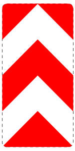 1 Stuk of traffic sign "Guide plate" 20-70 cm LH-Verk-605-31