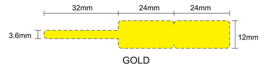 1000 jewellery/jeweller's labels, ring labels, 80x12mm on a roll. Strong adhesive, LH-Ju-8012-0