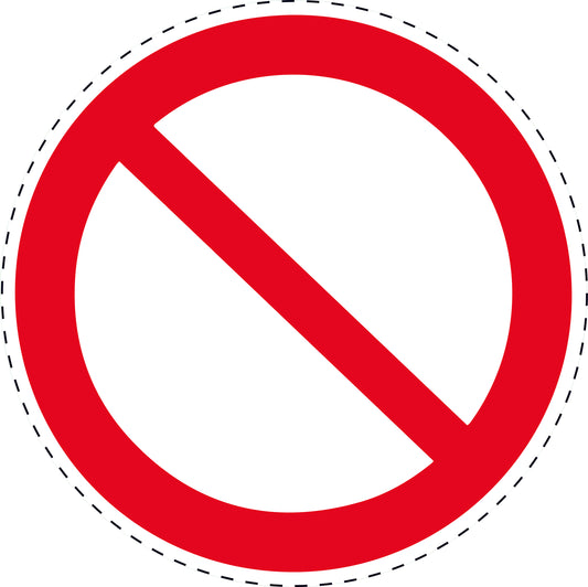 Prohibition sticker "Prohibition general" made of PVC plastic, ES-SI00