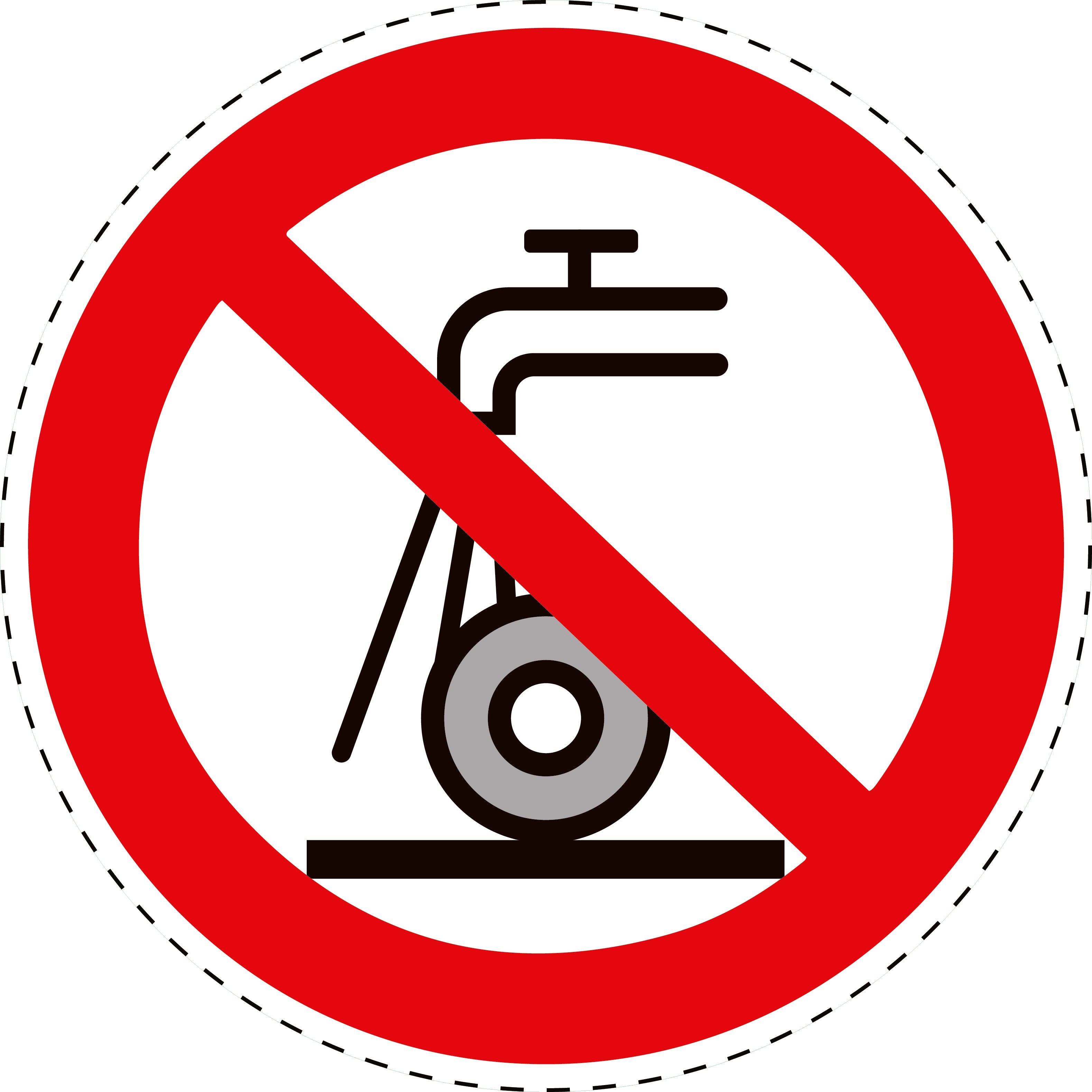 Not Permitted Label 1 Stuck Prohibition sticker