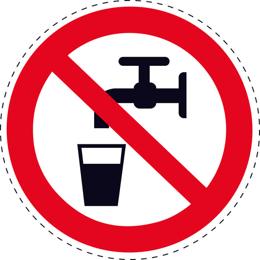 1 stuck Prohibition sticker "No drinking water" made of PVC plastic, ES-SI50
