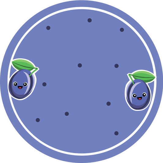 Jam stickers, preserving lables, household lables, round shape labels with matte finish LHMAR17010-Plum