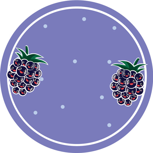 Jam stickers, preserving lables, household lables, round shape labels with matte finish LHMAR17030-Blackberry