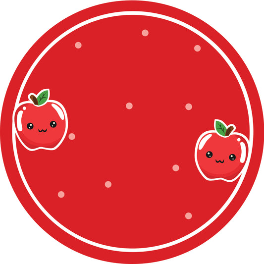 Jam stickers, preserving lables, household lables, round shape labels with matte finish LHMAR17040-Apple Red