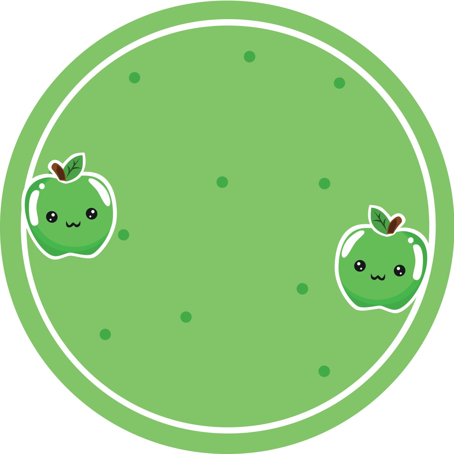 Jam stickers, preserving lables, household lables, round shape labels with matte finish LHMAR17050-Apple Green