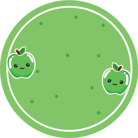 Jam stickers, preserving lables, household lables, round shape labels with matte finish LHMAR17050-Apple Green