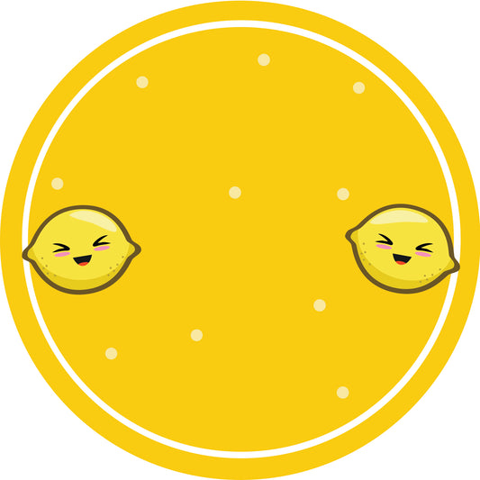 Jam stickers, preserving lables, household lables, round shape labels with matte finish LHMAR17080-Lemon