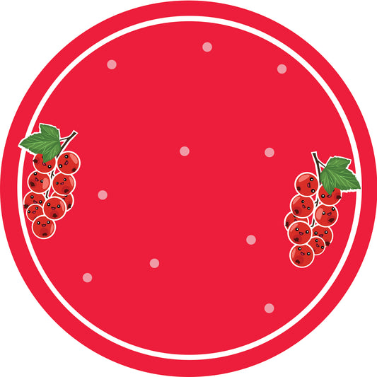 Jam stickers, preserving lables, household lables, round shape labels with matte finish LHMAR17090-Red Currant