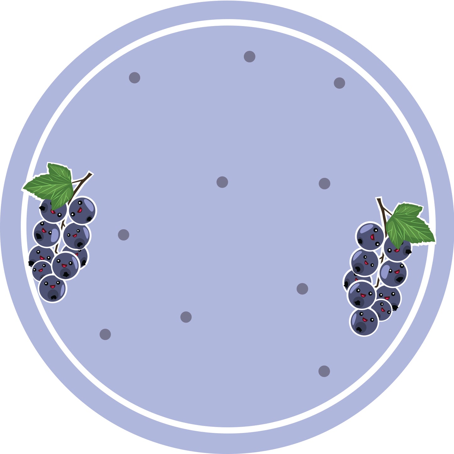 Jam stickers, preserving lables, household lables, round shape labels with matte finish LHMAR17100-Black Currant