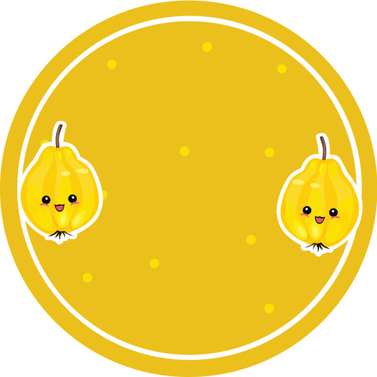 Jam stickers, preserving lables, household lables, round shape labels with matte finish LHMAR17120-Quince