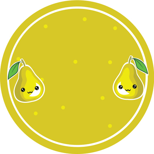 Jam stickers, preserving lables, household lables, round shape labels with matte finish LHMAR17150-Pear