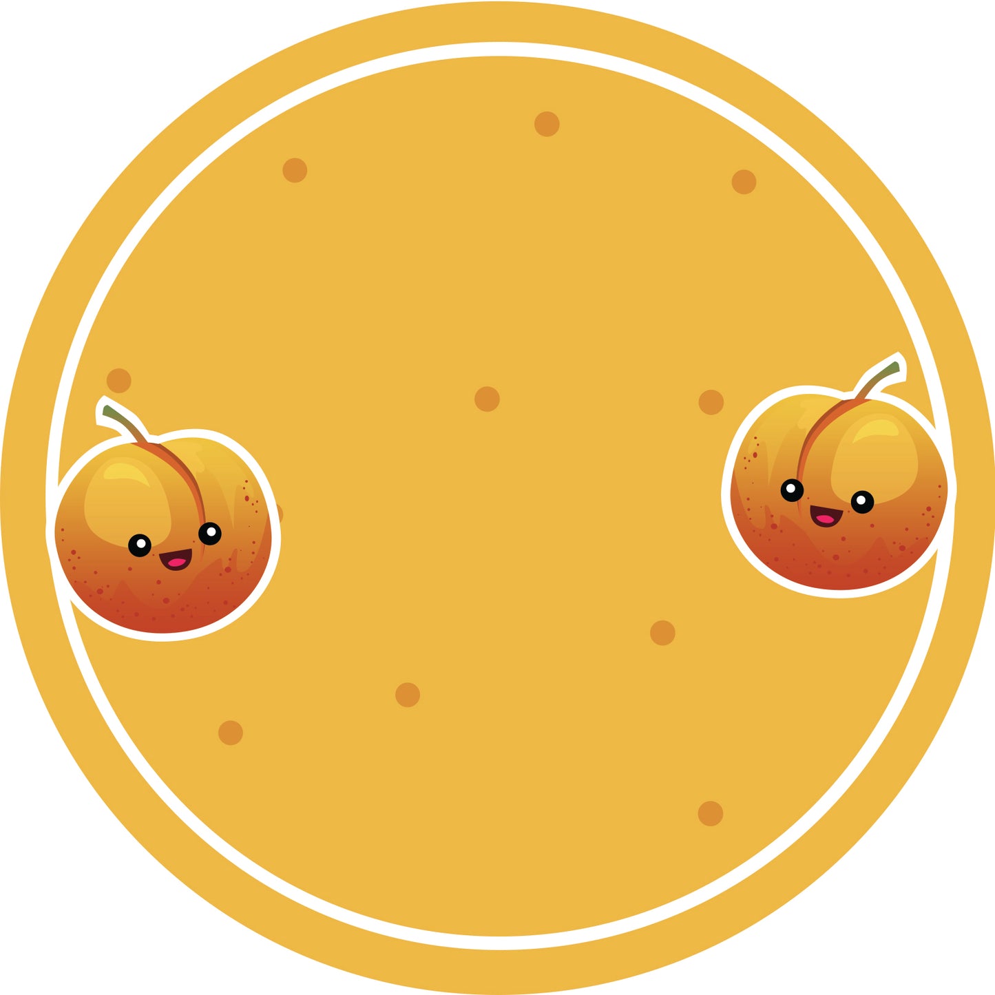 Jam stickers, preserving lables, household lables, round shape labels with matte finish LHMAR17170-Nectarine