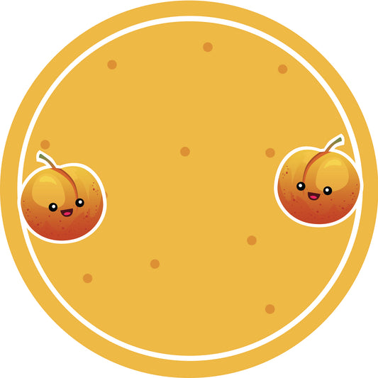 Jam stickers, preserving lables, household lables, round shape labels with matte finish LHMAR17170-Nectarine