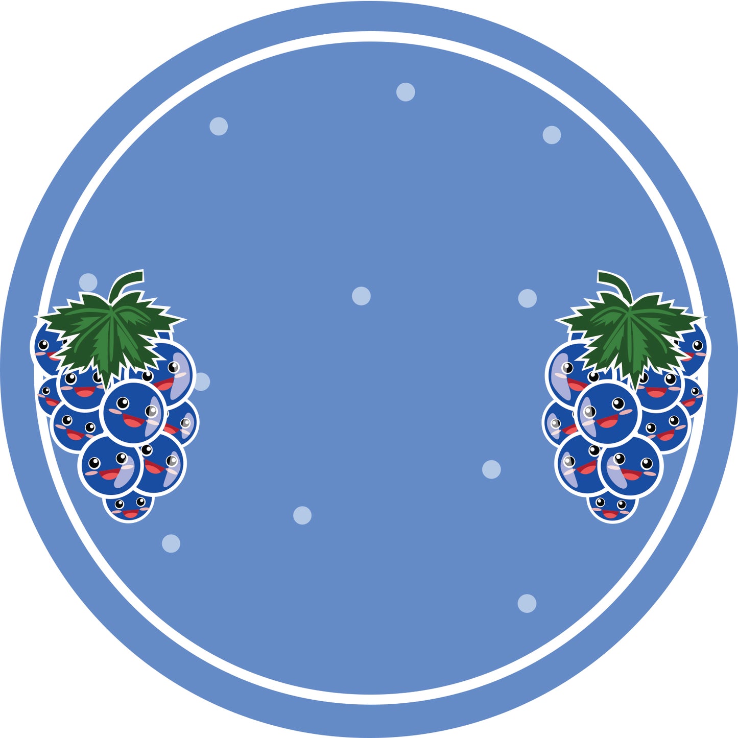 Jam stickers, preserving lables, household lables, round shape labels with matte finish LHMAR17220-Blueberry