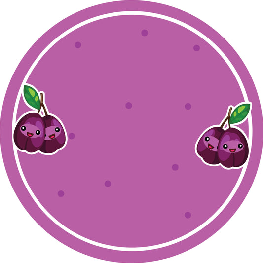 Jam stickers, preserving lables, household lables, round shape labels with matte finish LHMAR17260-Plum 2