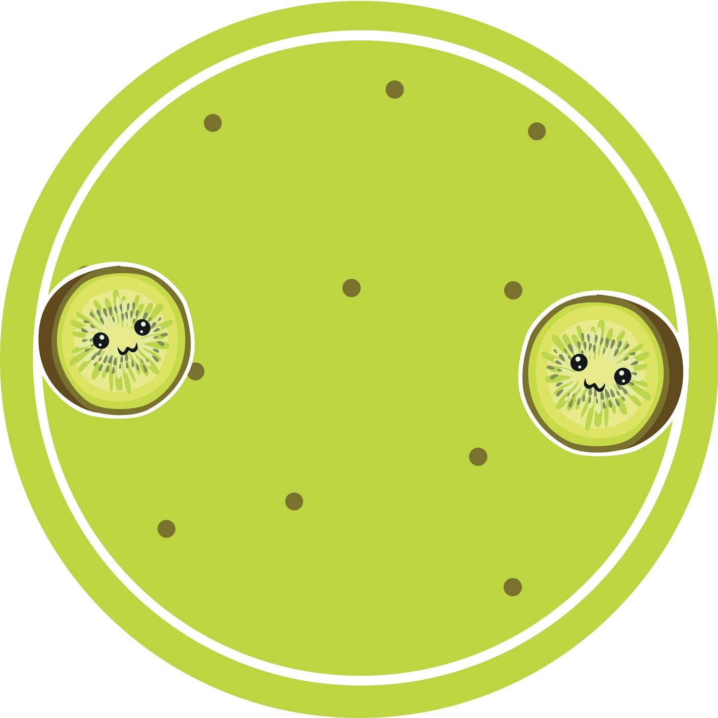 Jam stickers, preserving lables, household lables, round shape labels with matte finish LHMAR17300-Kiwi